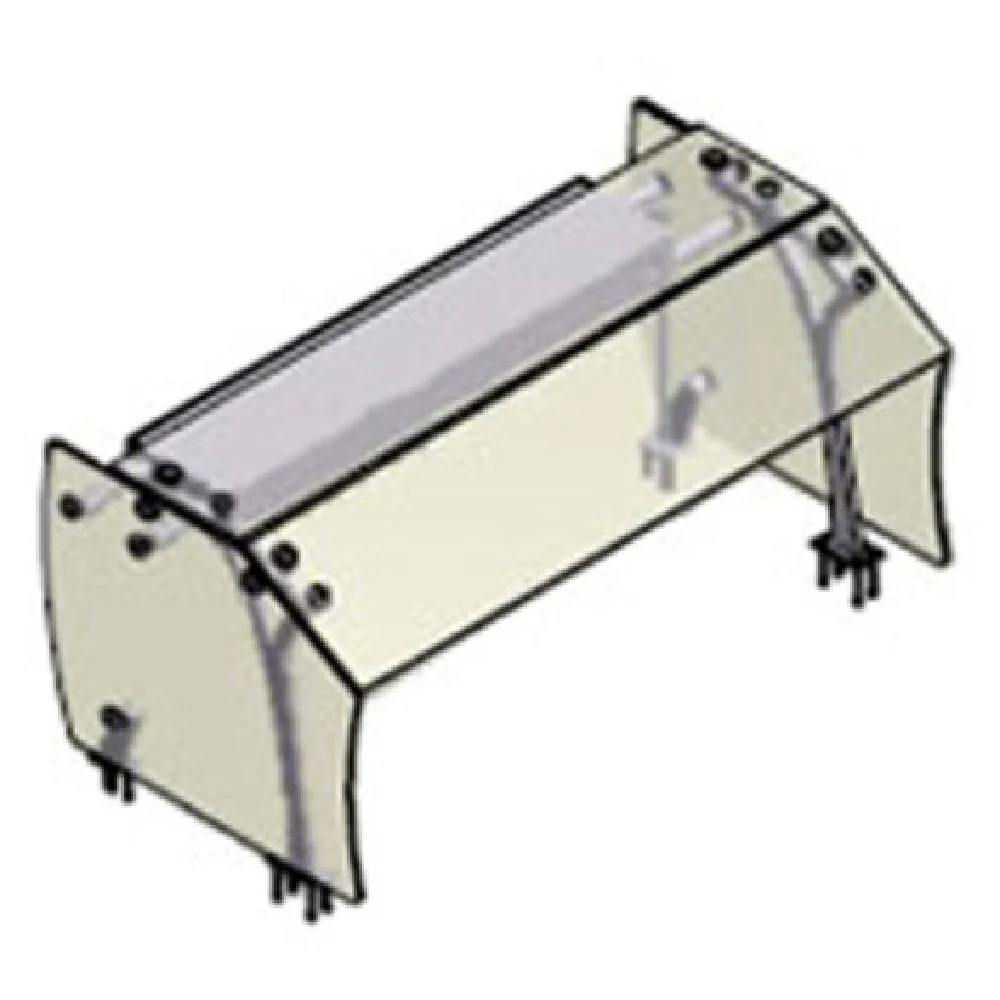 Atlas Metal VGG7-EP4-HT-3 49 Inch Self-service Sneeze Guard with Hatco Warmer Atlas Metal VGG7-EP4-HT-3 49 Inch Self-service Sneeze Guard with Hatco Warmer