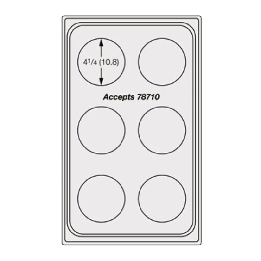 Vollrath 8241914 21 Inch Adapter Plate Stainless Steel Accommodates 6 Bain Marie Pots
