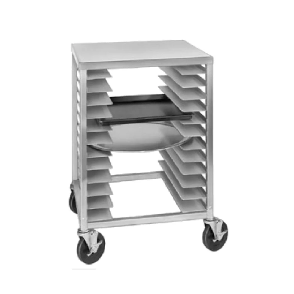 Channel PR-11 22 Inch Pizza Pan Rack Aluminum End Load Undercounter Channel PR-11 22 Inch Pizza Pan Rack Aluminum End Load Undercounter