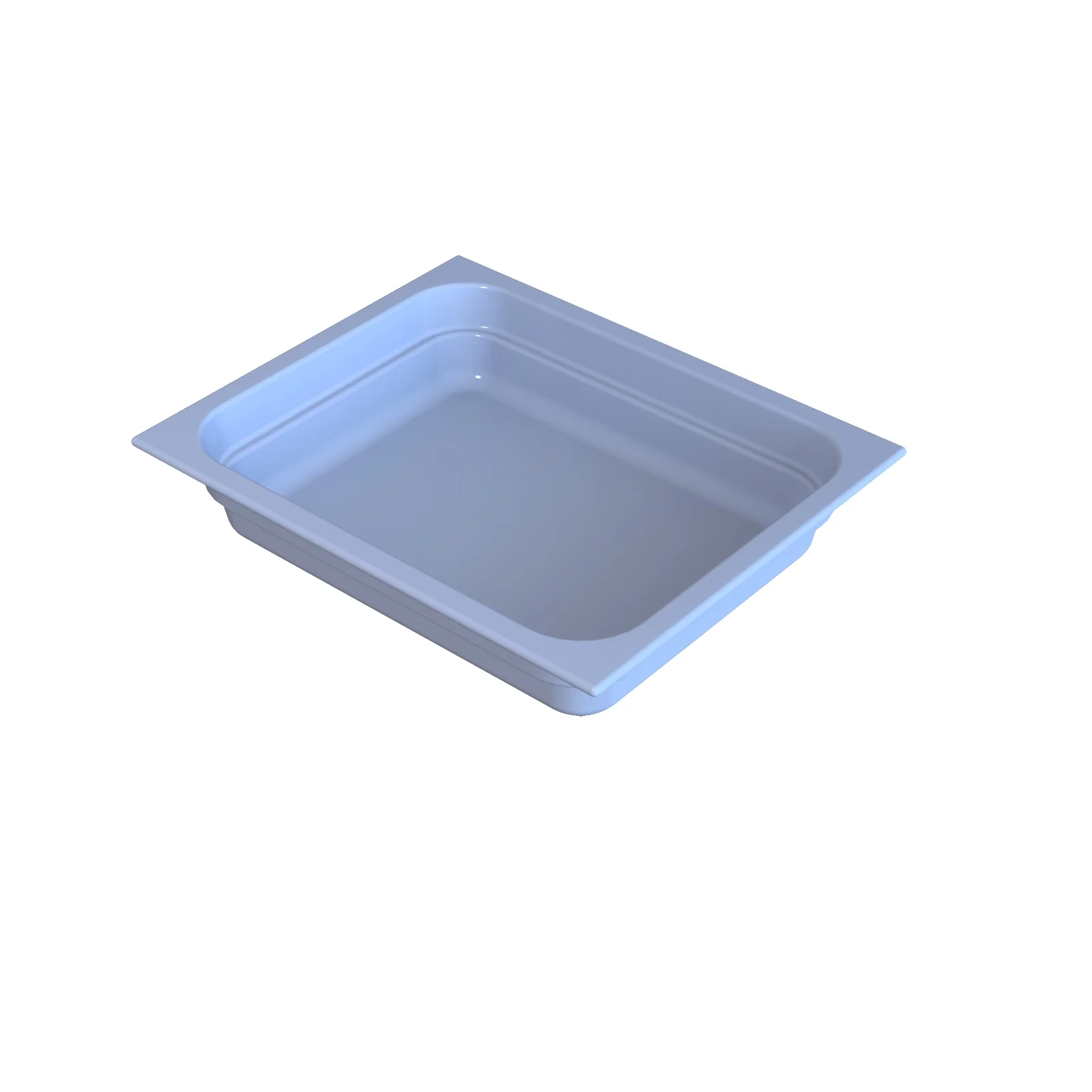 Tablecraft CW310PB 3-1/2 Qt Half Size Food Pan Cold Holding Aluminum Pigeon Blue