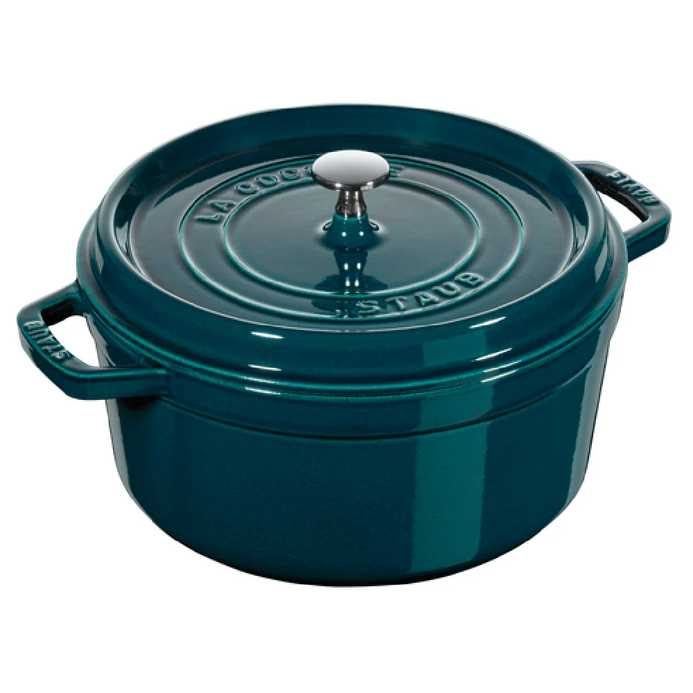 Zwilling 1102837 7 Quart Round Cast Iron Dutch Oven with Cover Blue Enameled
