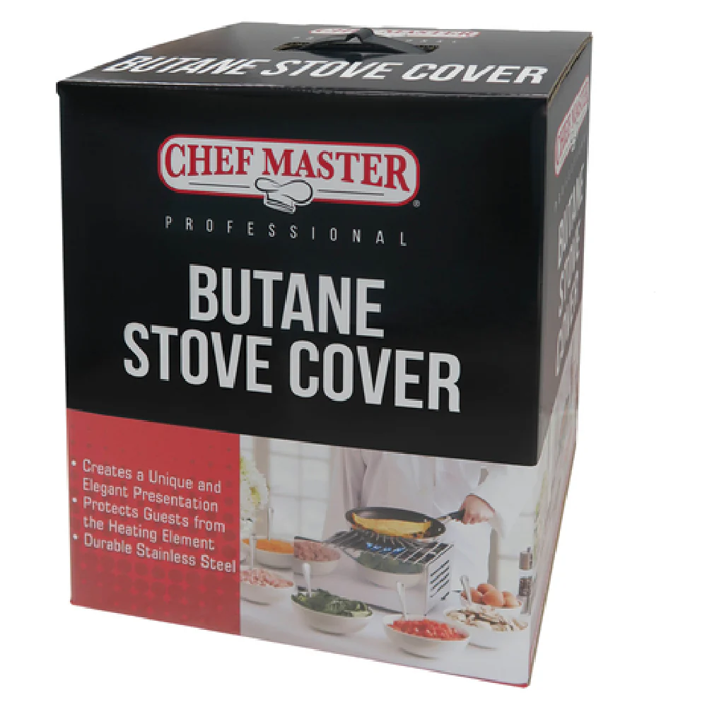 Hollowick CM-CVR 14-1/4 Inch Butane Stove Cover with Removable Grate Stainless Steel Polished Finish Hollowick CM-CVR 14-1/4 Inch Butane Stove Cover with Removable Grate Stainless Steel Polished Finish