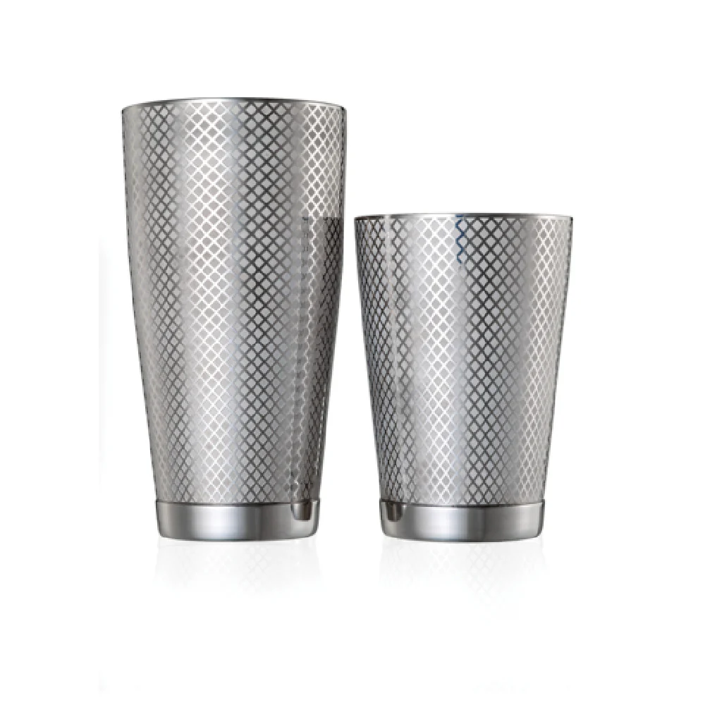 Mercer Culinary M37200 28 Oz and 18 Oz Cocktail Shaker Set with Capped Bottom Stainless Steel Mercer Culinary M37200 28 Oz and 18 Oz Cocktail Shaker Set with Capped Bottom Stainless Steel