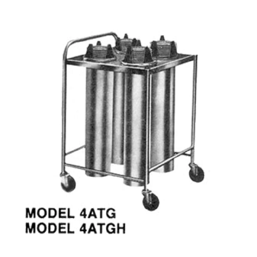 Dinex DXP4ATG6 34 Inch Plate Dispenser Open Tubular Frame Mobile Design Stainless Steel