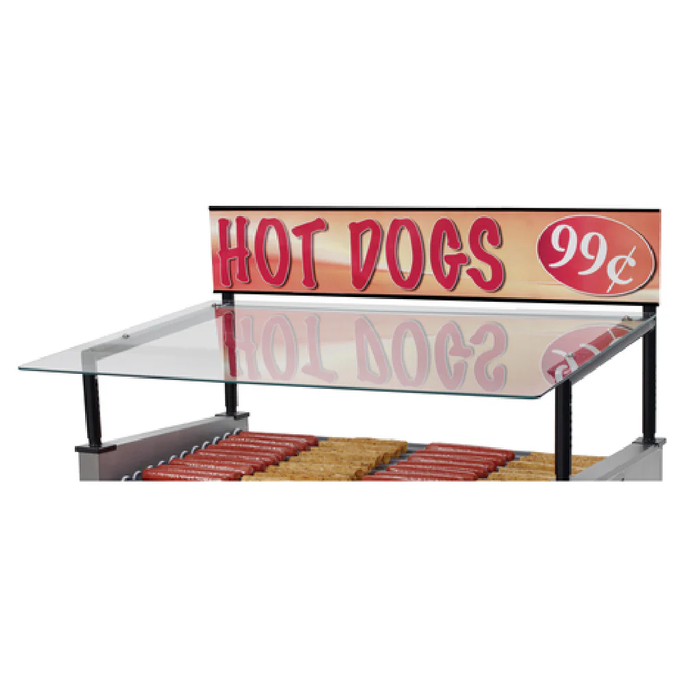 Star 75SG-G 36 Inch Hot Dog Grill Sneeze Guard with Tempered Glass Canopy Star 75SG-G 36 Inch Hot Dog Grill Sneeze Guard with Tempered Glass Canopy