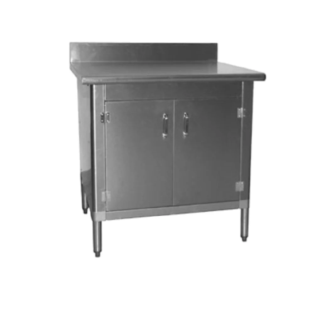 Eagle T3048BA-BS-HGD-X 48 Inch Work Table With Cabinet Kit Stainless Steel and Magnetic Catches Eagle T3048BA-BS-HGD-X 48 Inch Work Table With Cabinet Kit Stainless Steel and Magnetic Catches