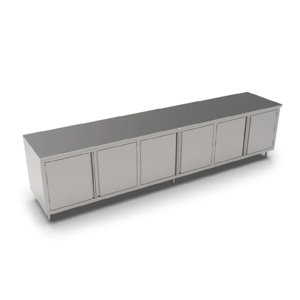 John Boos 4CH6-30144 144 Inch Work Table Cabinet Base with Hinged Doors John Boos 4CH6-30144 144 Inch Work Table Cabinet Base with Hinged Doors