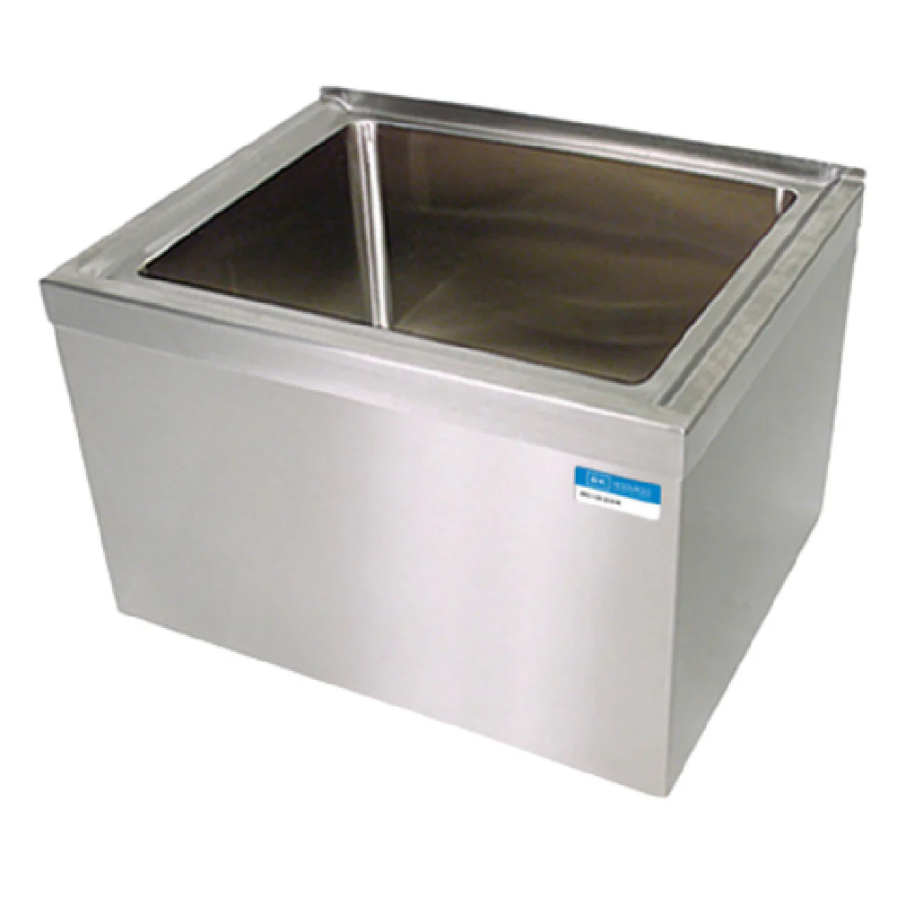 BK Resources BKMS2-1620-12-KIT 24 Inch Mop Sink Kit Floor Mount Stainless Steel with Accessories