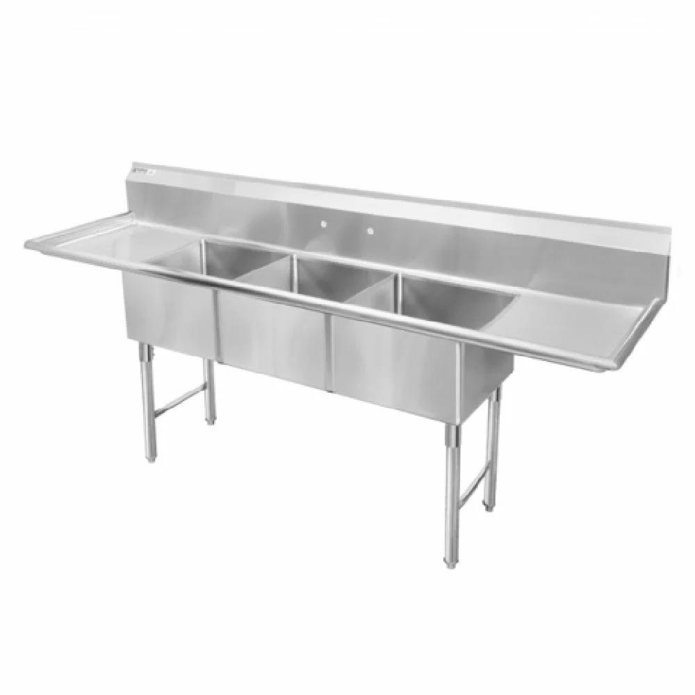 GSW USA SHH24243D 120-3/8 Inch Sink Legs with Side Crossrails Stainless Steel