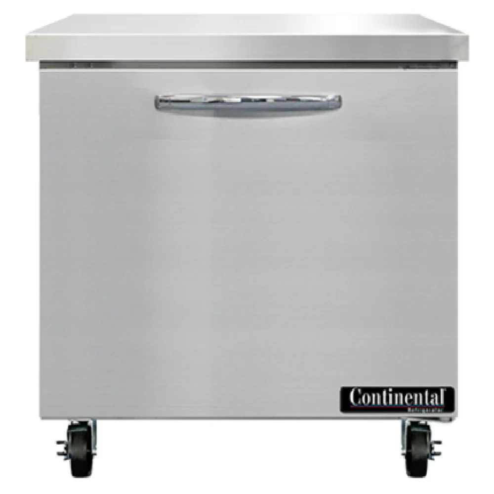 Continental Refrigerator SW32N 32 Inch 9.0 Cu Ft Work Top Refrigerator Stainless Steel and Aluminum