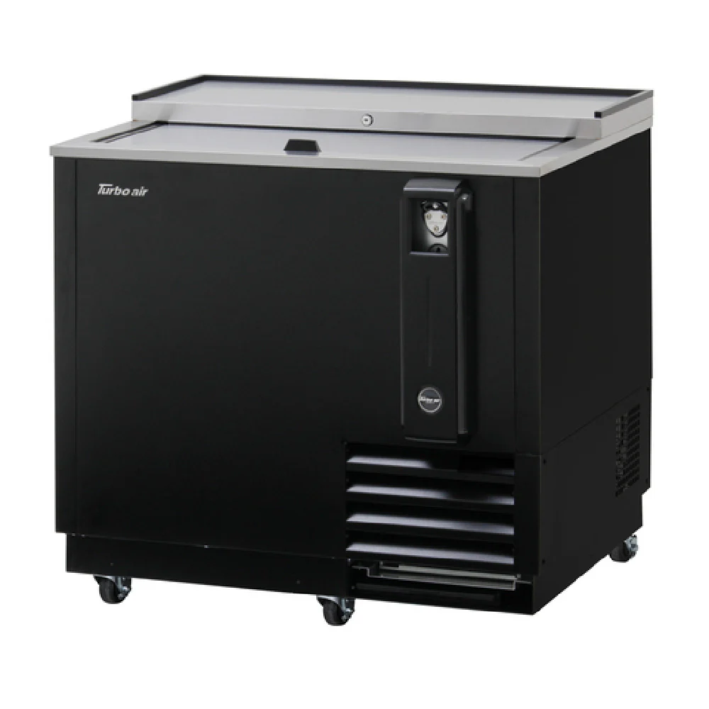 Turbo Air TBC-36SB-N6 36-3/4 Inch Self-Contained Bottle Cooler Stainless Steel Black Finish with Adjustable Dividers Turbo Air TBC-36SB-N6 36-3/4 Inch Self-Contained Bottle Cooler Stainless Steel Black Finish with Adjustable Dividers