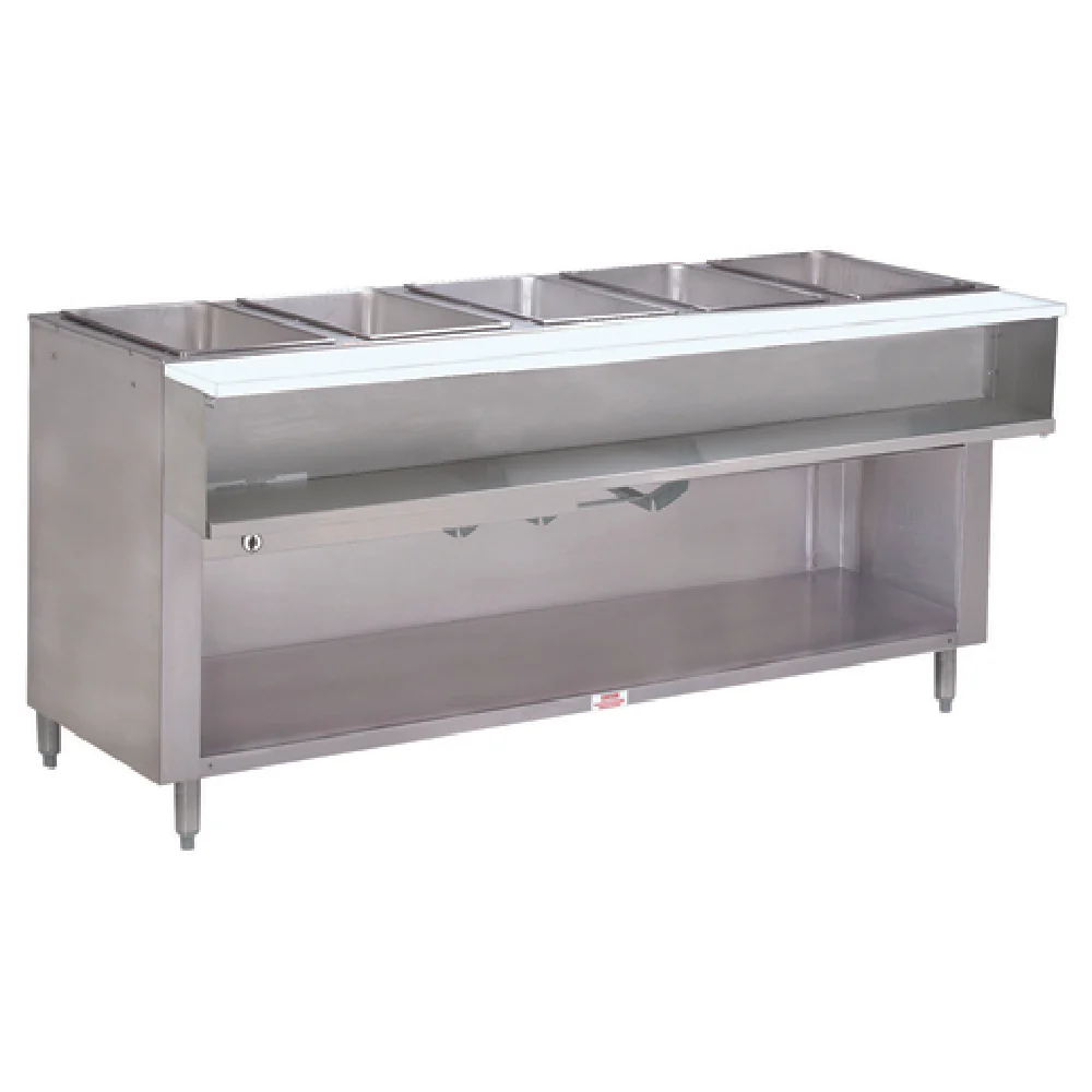 Advance Tabco WB-5G-LP-BS 77 In. Gas Water Bath Hot Food Table with 25000 BTU