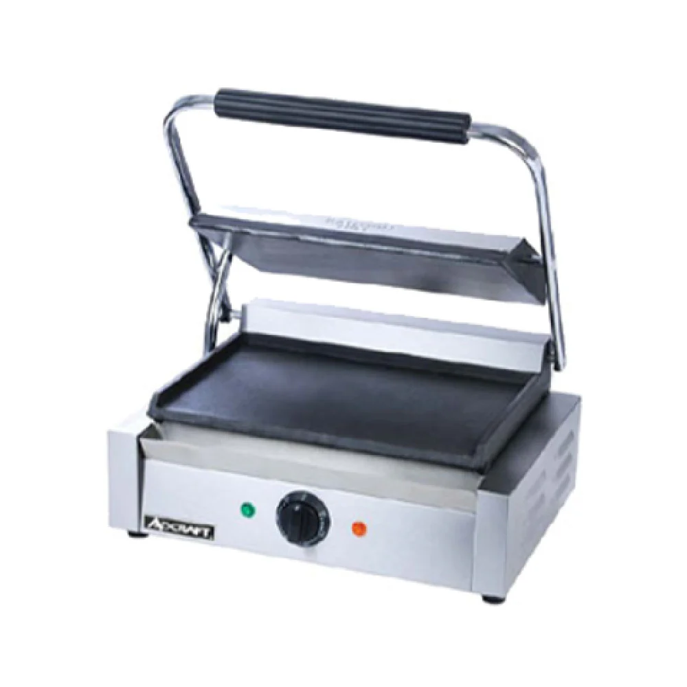 Admiral Craft SG-811E/F 13 Inch Panini Grill Single Electric Stainless Steel with Cast Iron Plates