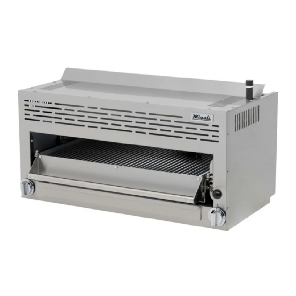 Migali Industries C-SM-36-LP 36 Inch Gas Salamander Broiler with 2 Burners 43000 BTU