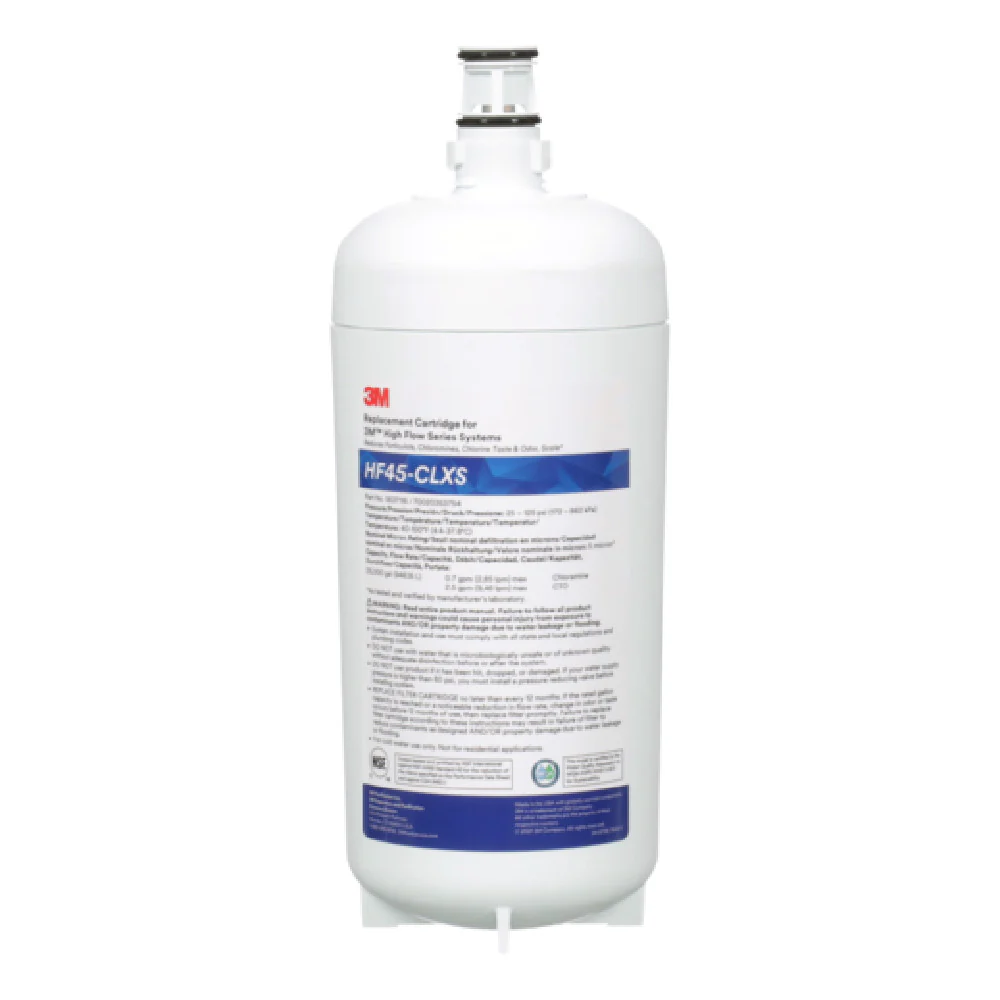Extra Water Filtration Cartridge With 25000 Gallon Reduces Chlorine and Sediment, 3M HF45-CLXS Extra Water Filtration Cartridge With 25000 Gallon Reduces Chlorine and Sediment, 3M HF45-CLXS