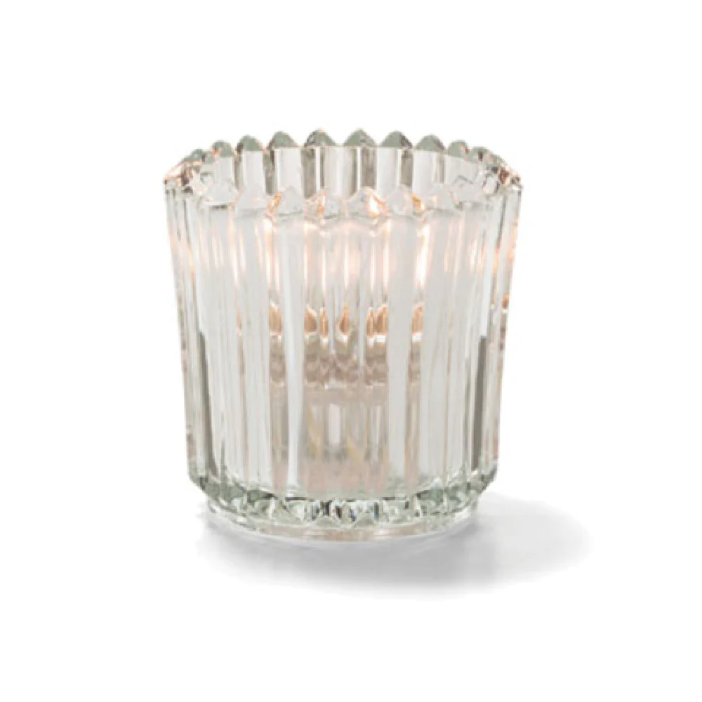 Hollowick 5228C 2-1/2 Inch Ribbed Tealight Lamp Clear Glass with HD8 Fuel Cell Hollowick 5228C 2-1/2 Inch Ribbed Tealight Lamp Clear Glass with HD8 Fuel Cell