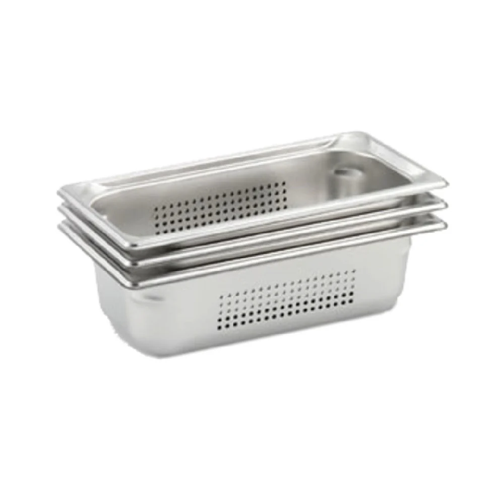 Vollrath 90313 1/3 GN Perforated Food Pan 22 Gauge Stainless Steel with Ramped Sides