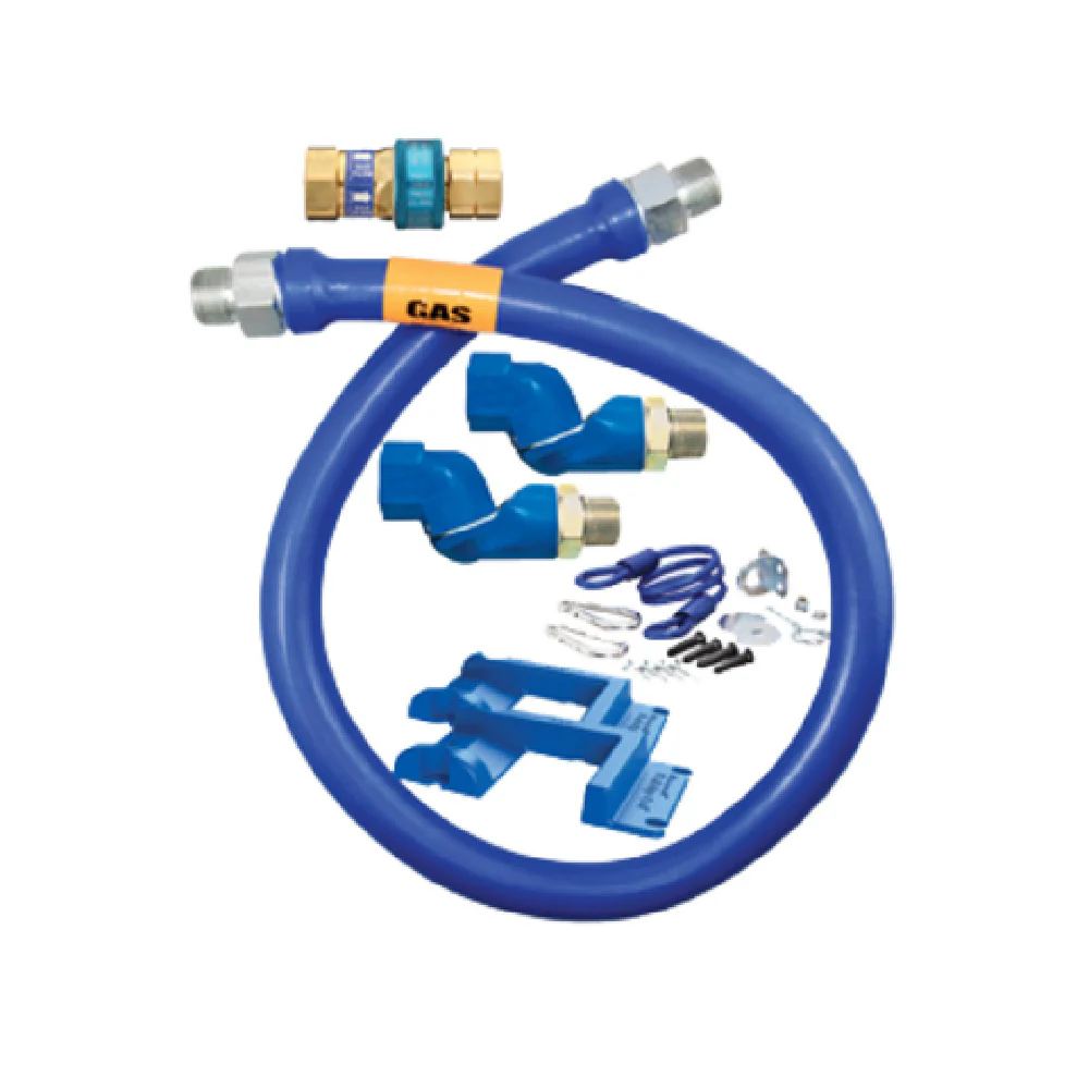 Dormont 16100BPQ2SR48PS 1 Inch Diameter Gas Connector Hose Assembly 48 Inch Long with SnapFast Quick Disconnect and Swivel MAX Fittings