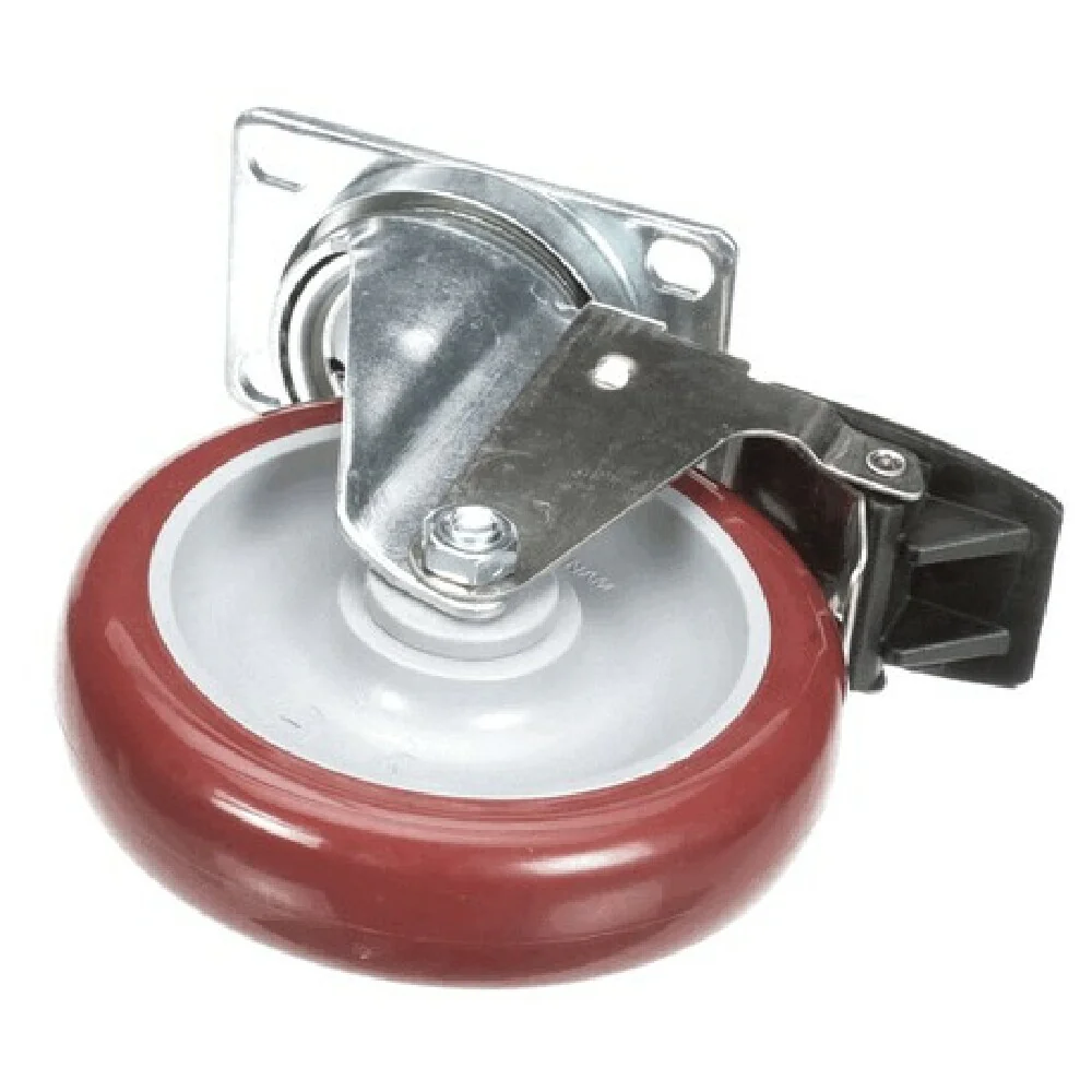 Wood Stone 7100-0501 7.15 Inch With Brake Heavy-duty Caster Rubber Wheels Wood Stone 7100-0501 7.15 Inch With Brake Heavy-duty Caster Rubber Wheels