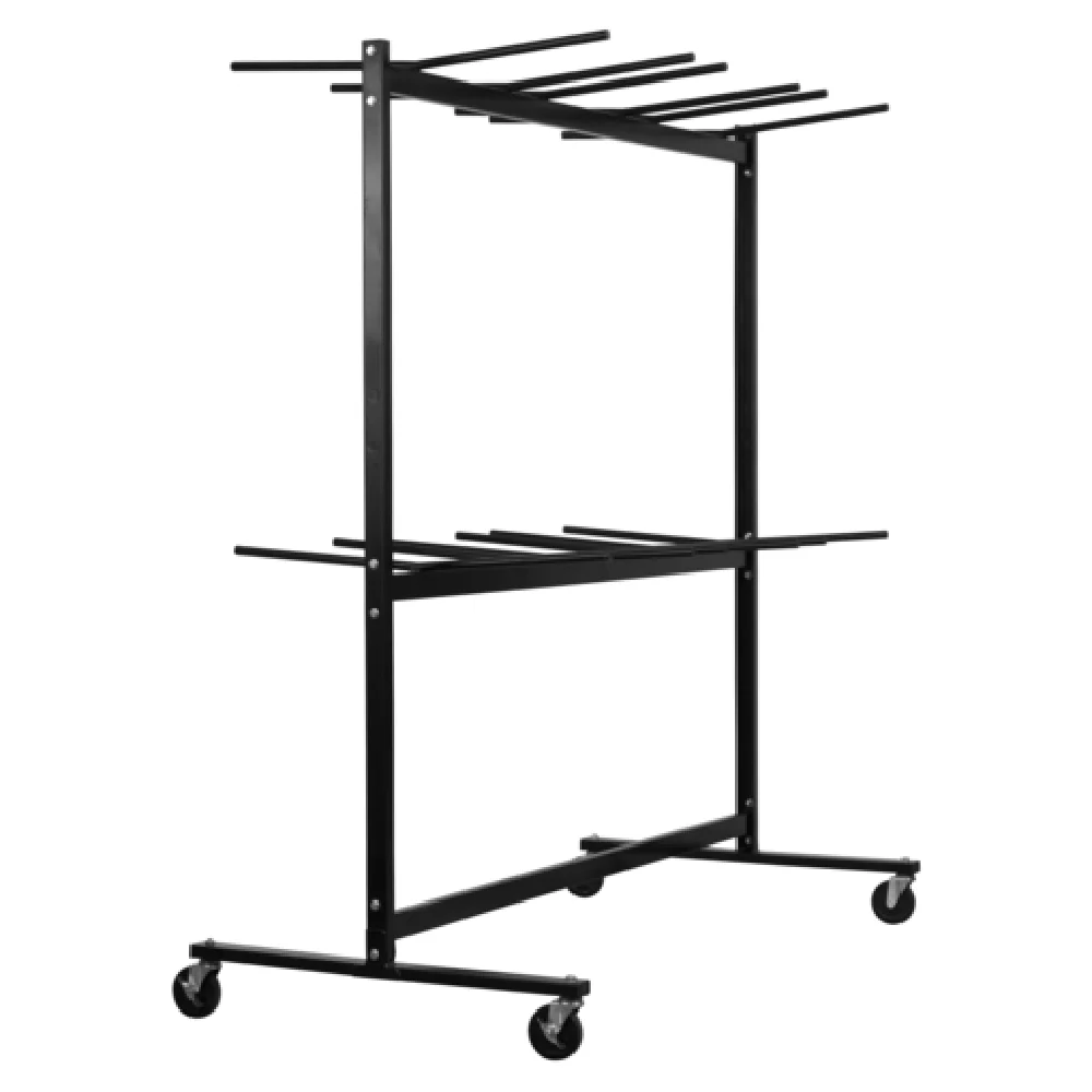 Alpine Industries ADI690-03 64 Inch Folding Chair Cart 2 Tier Heavy Gauge Steel