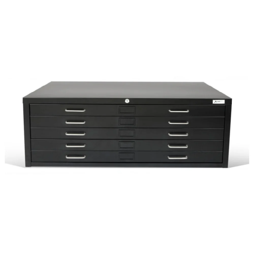 Alpine Industries ADIOF500-03 54 Inch Filing Cabinet Heavy Gauge Steel 5 Drawers for 36 to 48 Inch Sheets
