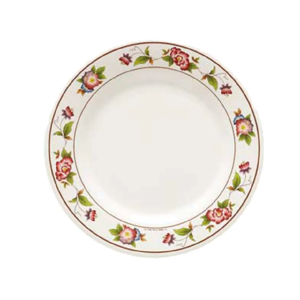 GET Enterprises M-412-TR 6 Inch Tea Rose Plate Break-resistant Melamine