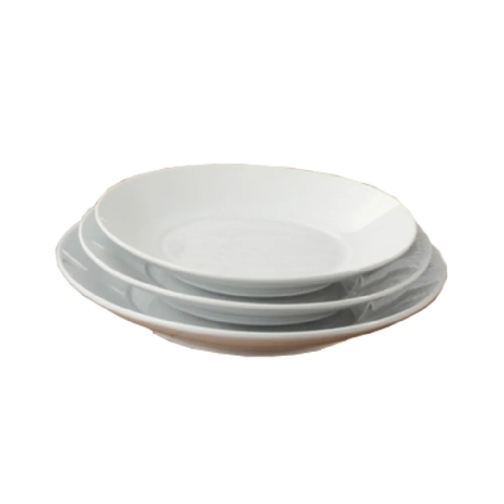 Yanco AC-413 13 Inch Round Salad Plate Dishwasher Oven Microwave Safe Porcelain