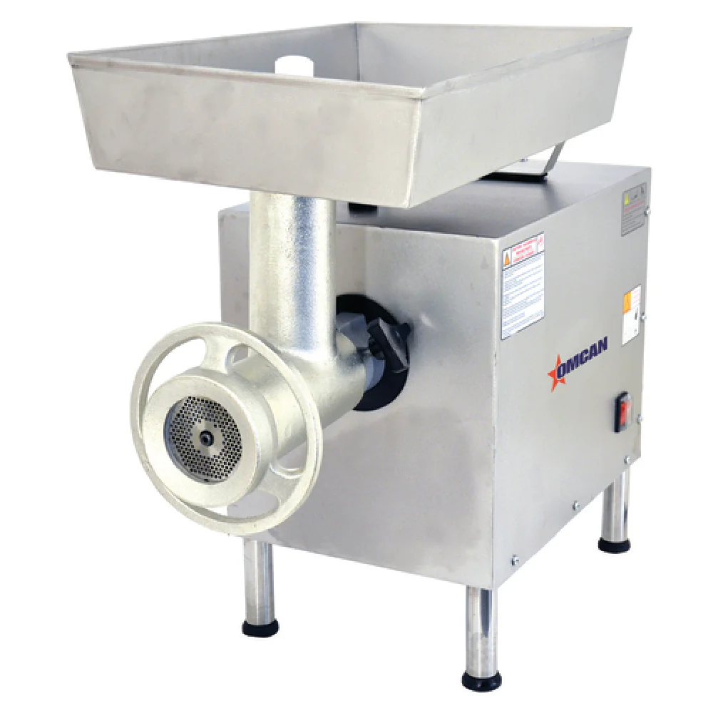Omcan 11067 13 Inch Electric Meat Grinder Stainless Steel #22 Head with Extra Hopper Omcan 11067 13 Inch Electric Meat Grinder Stainless Steel #22 Head with Extra Hopper
