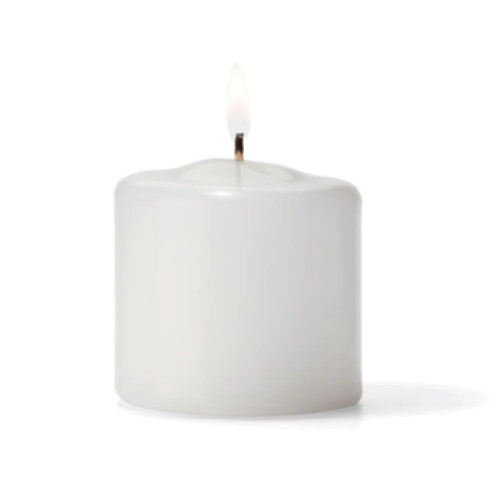 Hollowick P2.5W-36 2-1/2 Inch White Wax Pillar Candle with 36 Packs Hollowick P2.5W-36 2-1/2 Inch White Wax Pillar Candle with 36 Packs
