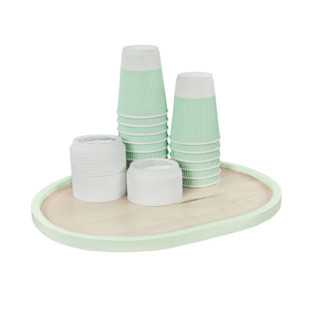 Cal Mil 22379-1316-107 13 Inch Blonde Serving Tray Oval Wood Matcha Rim Cal Mil 22379-1316-107 13 Inch Blonde Serving Tray Oval Wood Matcha Rim