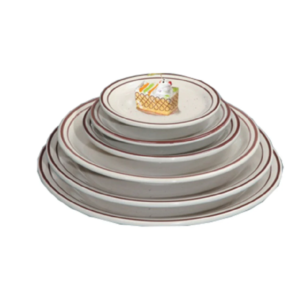 Yanco BR-7 7-1/4 Inch Diameter Ceramic Round Plate with Brown Speckled Glaze Yanco BR-7 7-1/4 Inch Diameter Ceramic Round Plate with Brown Speckled Glaze
