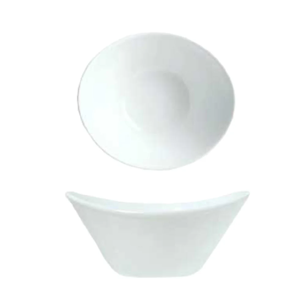 Libbey 911194601 7 Oz Oval Bowl with Polished Foot Porcelain Case Libbey 911194601 7 Oz Oval Bowl with Polished Foot Porcelain Case