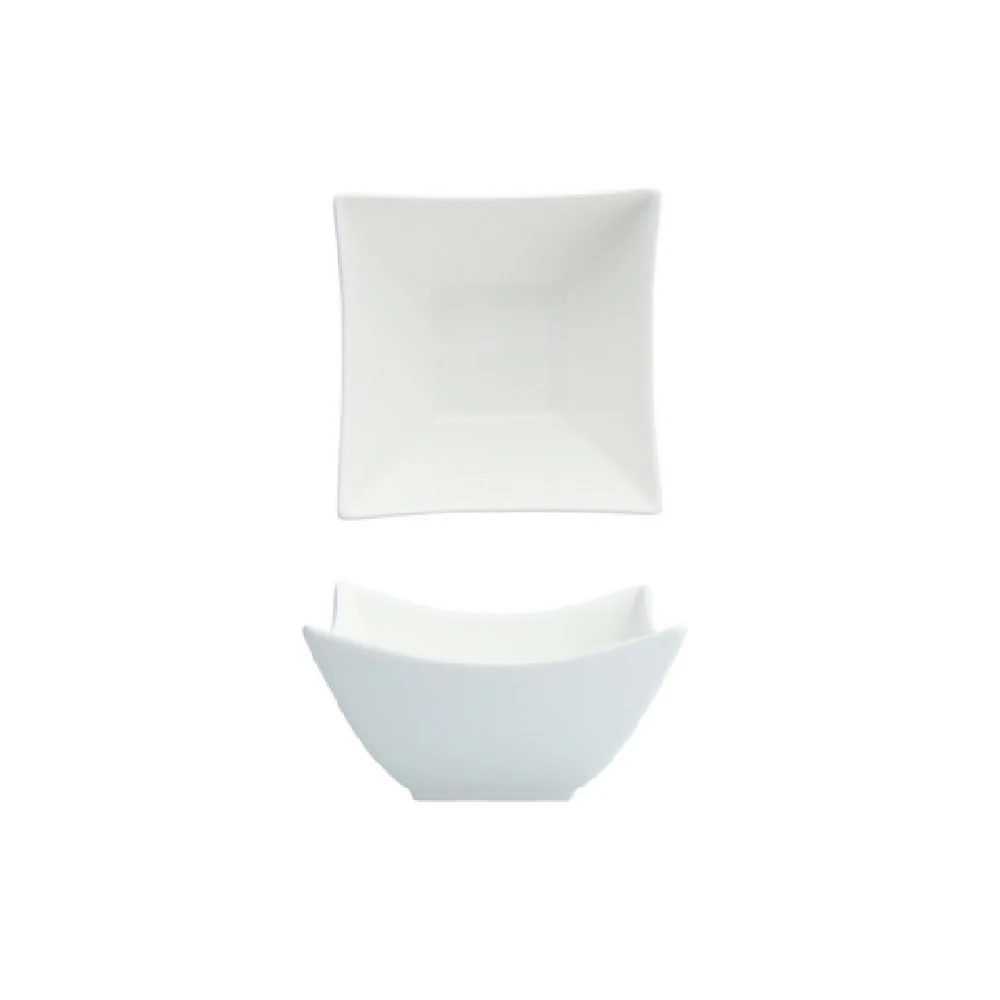 Fortessa ALU-00-024 4.33 Inch Square Bowl 12 Oz. Porcelain White Dishwasher Safe Fortessa ALU-00-024 4.33 Inch Square Bowl 12 Oz. Porcelain White Dishwasher Safe