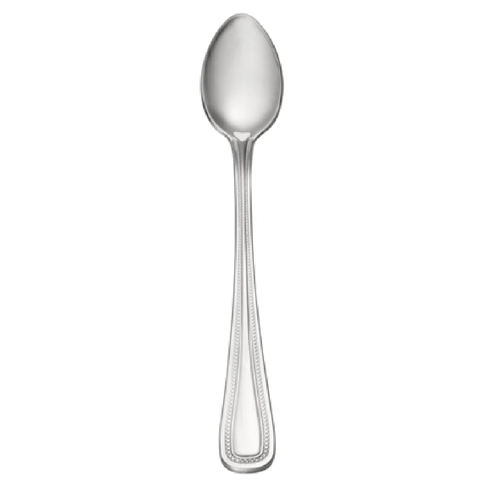 CAC China 3008-02 7-1/8 Inch Black Pearl Iced Tea Spoon Heavyweight 18/0 Stainless Steel