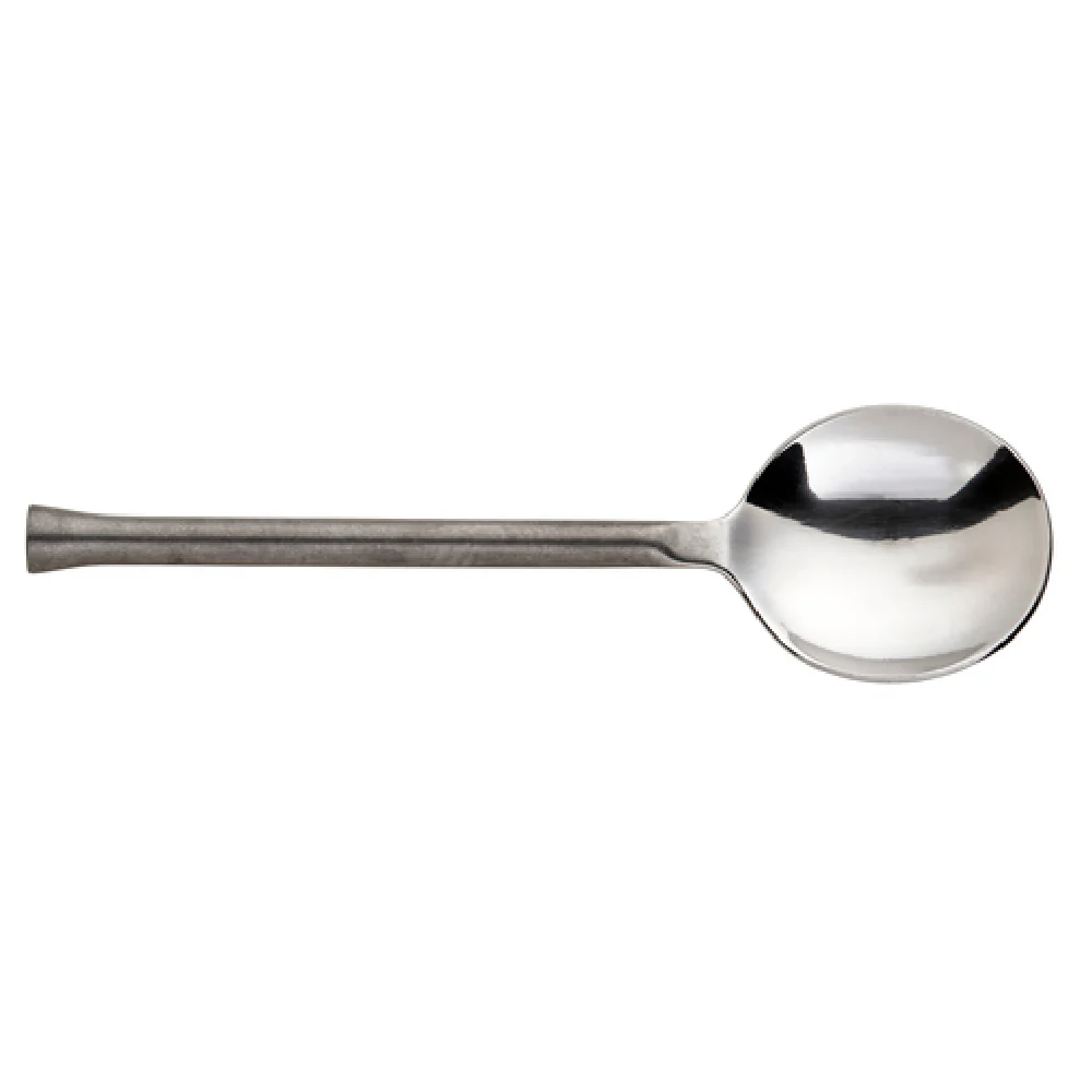 1880 Hospitality B582SBLF 6-1/5 Inch Bouillon Spoon Heavy Weight Stainless Steel Relic Finish