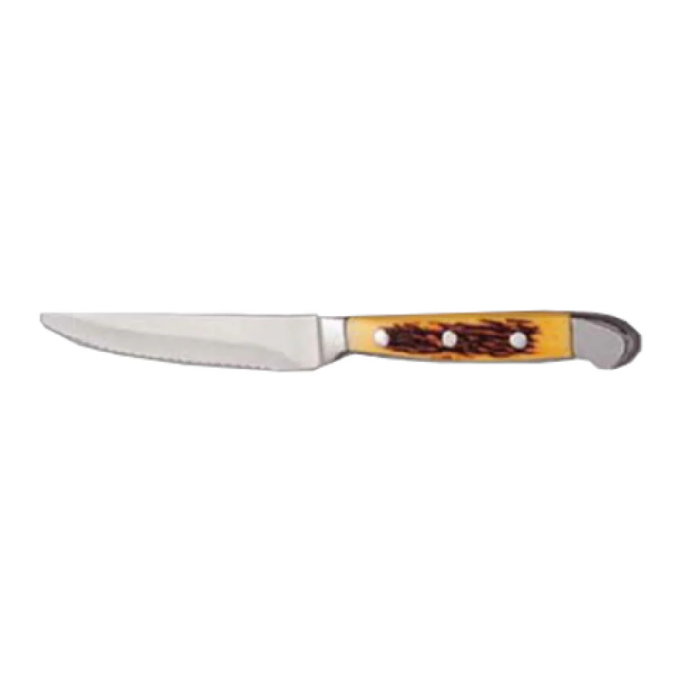 Libbey 201 2522 9 Inch Full Tang Knife Yellow Pom Handle with Stainless Steel Blade Libbey 201 2522 9 Inch Full Tang Knife Yellow Pom Handle with Stainless Steel Blade
