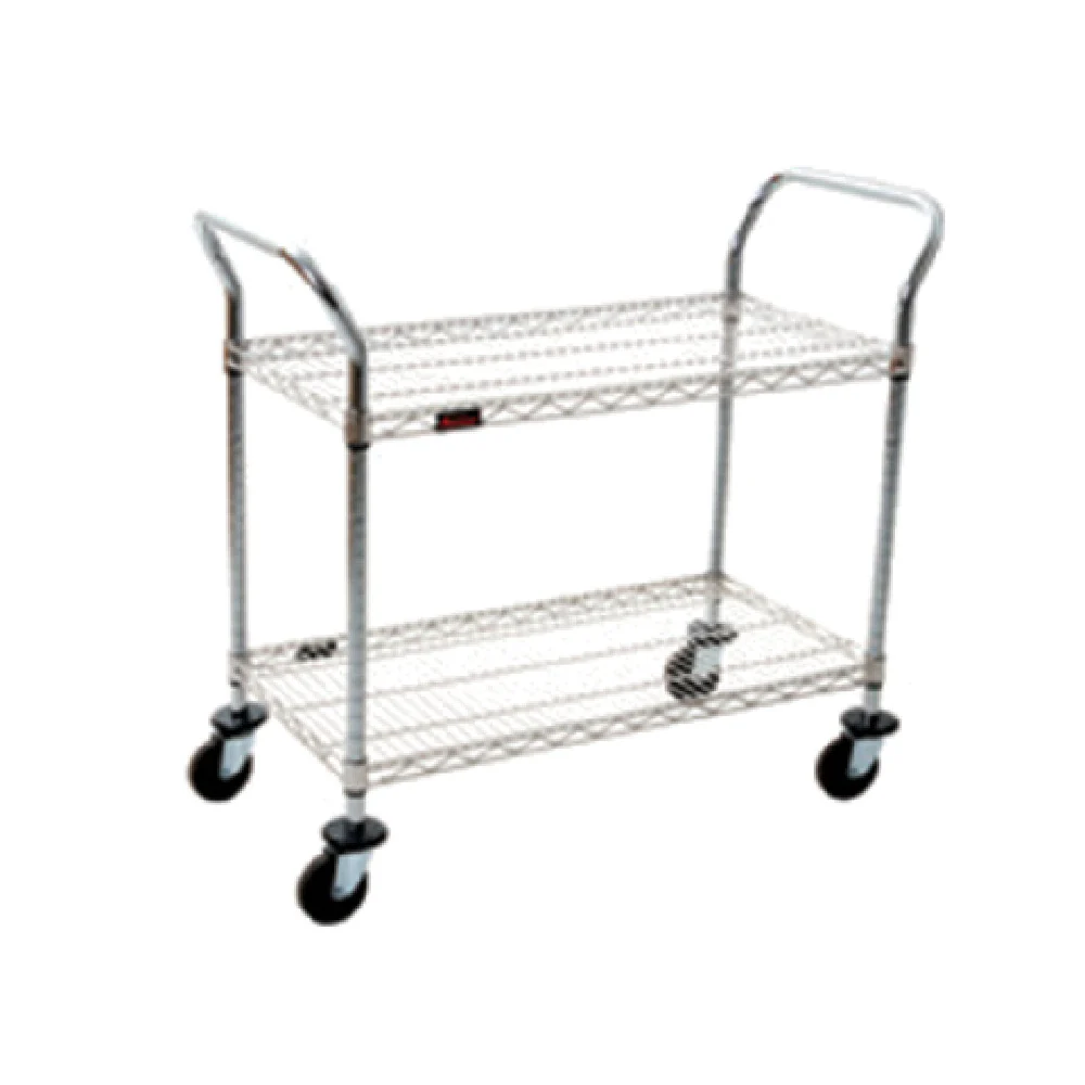 Eagle EU2-2136S 36 Inch Utility Cart 2-tier Stainless Steel Open Base with Wire Shelves