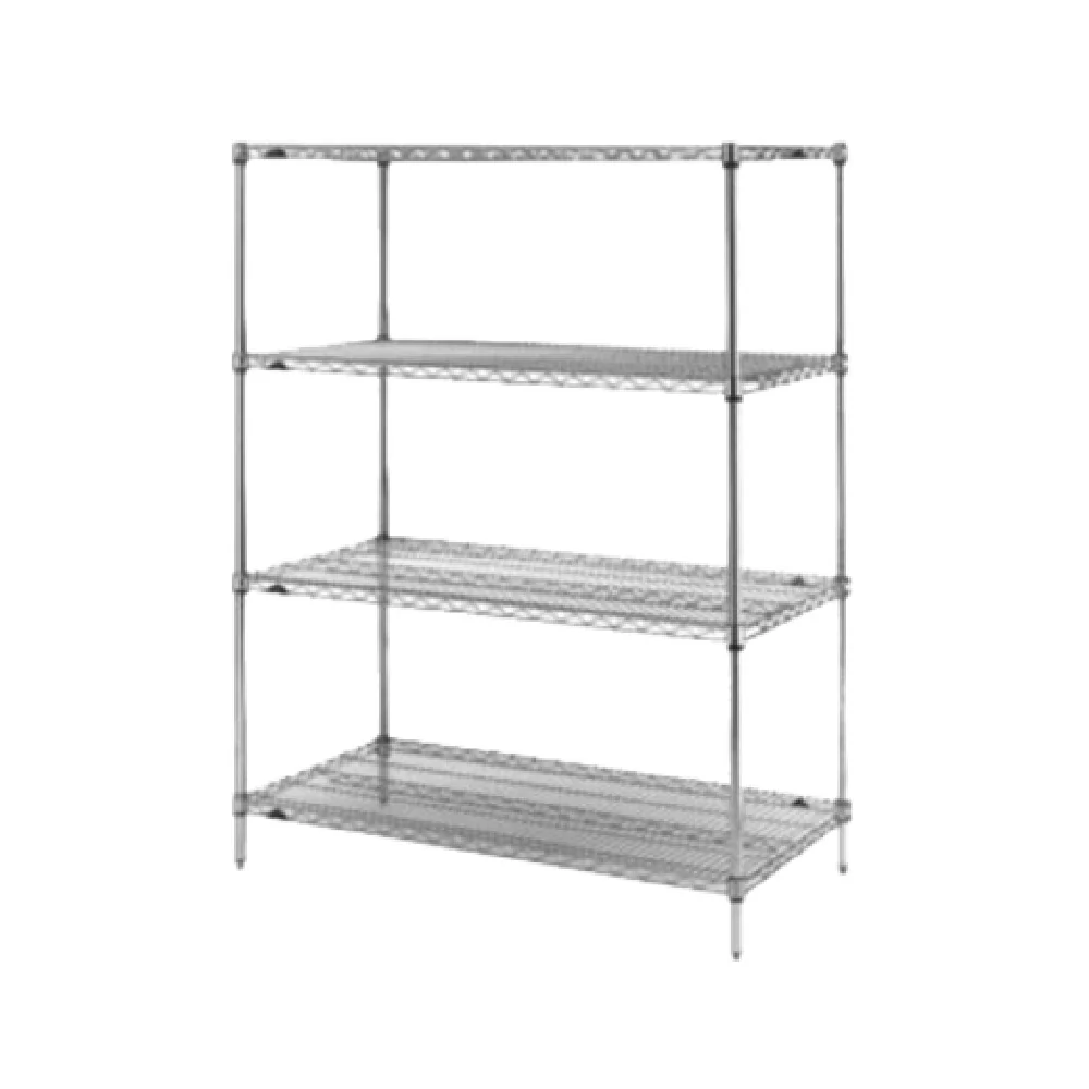 Metro N326BR 30 Inch Wire Shelving Unit NSF Zinc Finish With 4 Shelves Metro N326BR 30 Inch Wire Shelving Unit NSF Zinc Finish With 4 Shelves