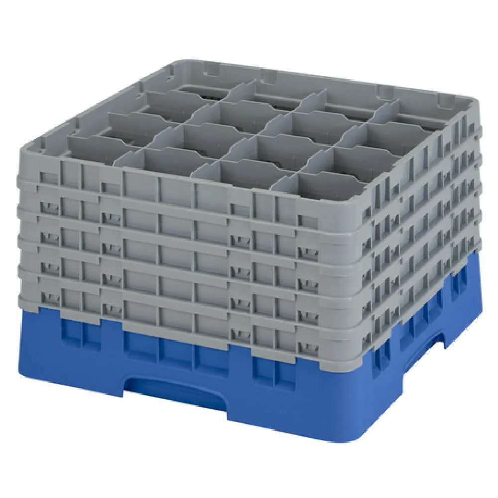 Cambro 16S1058168 19-3/4 Inch Camrack Glass Rack with 5 Extenders Blue Cambro 16S1058168 19-3/4 Inch Camrack Glass Rack with 5 Extenders Blue