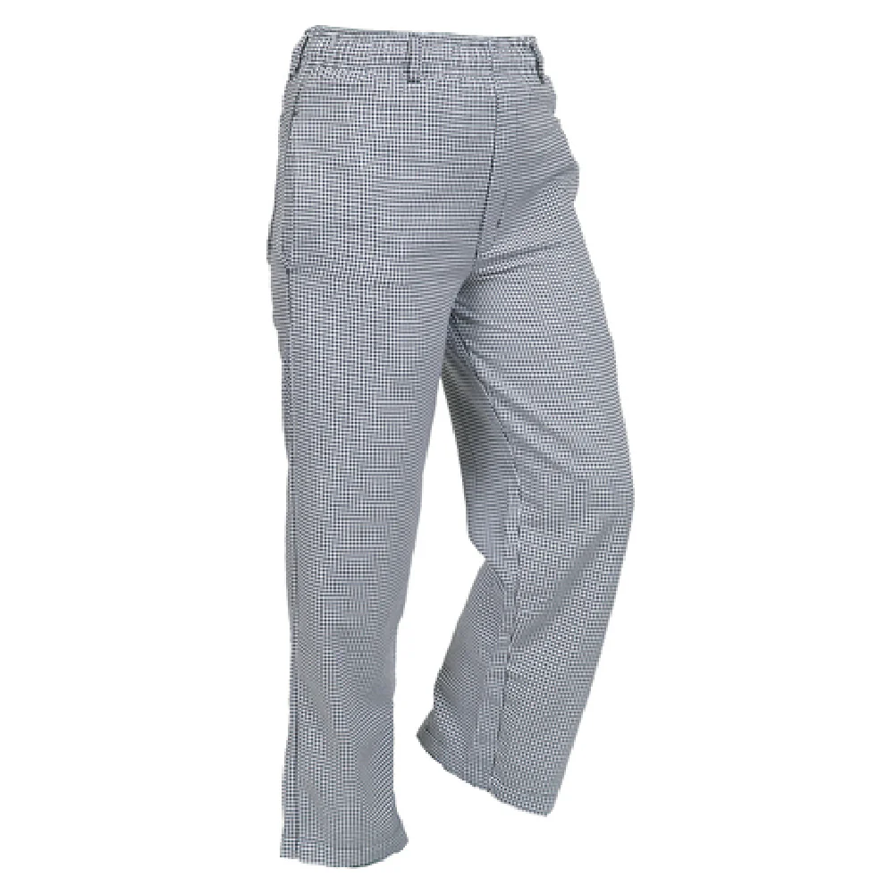 Mercer Culinary M61050HTM Medium Unisex Chef Pants Elastic Waist Cotton Houndstooth Mercer Culinary M61050HTM Medium Unisex Chef Pants Elastic Waist Cotton Houndstooth