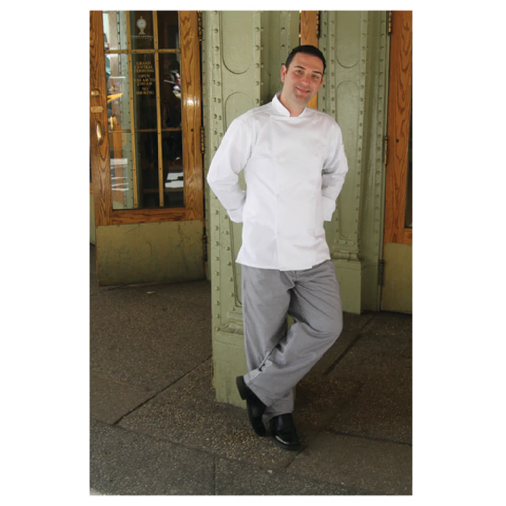 Mercer Culinary M61050HTM Medium Unisex Chef Pants Elastic Waist Cotton Houndstooth Mercer Culinary M61050HTM Medium Unisex Chef Pants Elastic Waist Cotton Houndstooth