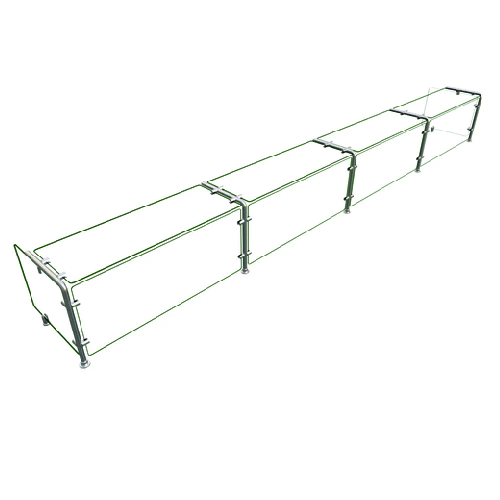 Hatco EP11-14418 144 Inch Sneeze Guard Stationary Food Shield with Glass