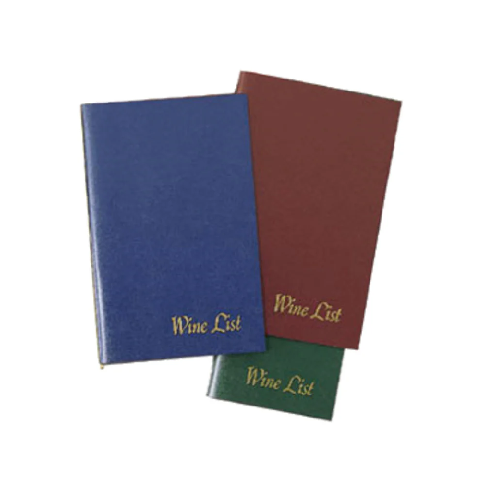 Menu Solutions L702A_BURGUNDY 5-1/2 Inch Wine List Cover Burgundy Gold Foil Stamped
