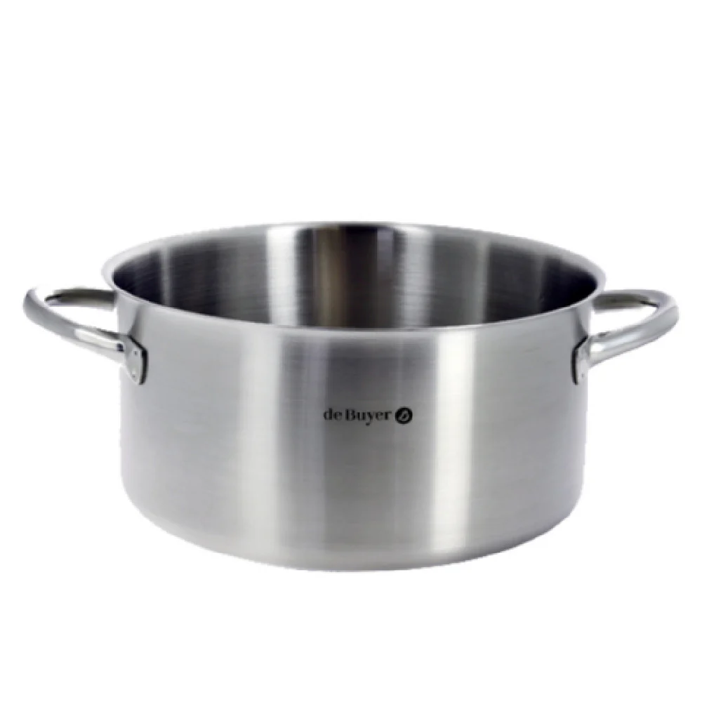 JB Prince S464 24 9.4 Inch Diameter Stainless Steel Braiser Pan 5.7 Quarts