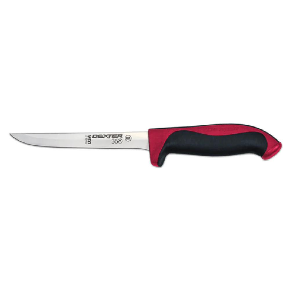 Dexter Russell S360-6NR-PCP 6 Inch Narrow Boning Knife High Carbon Steel Red Handle