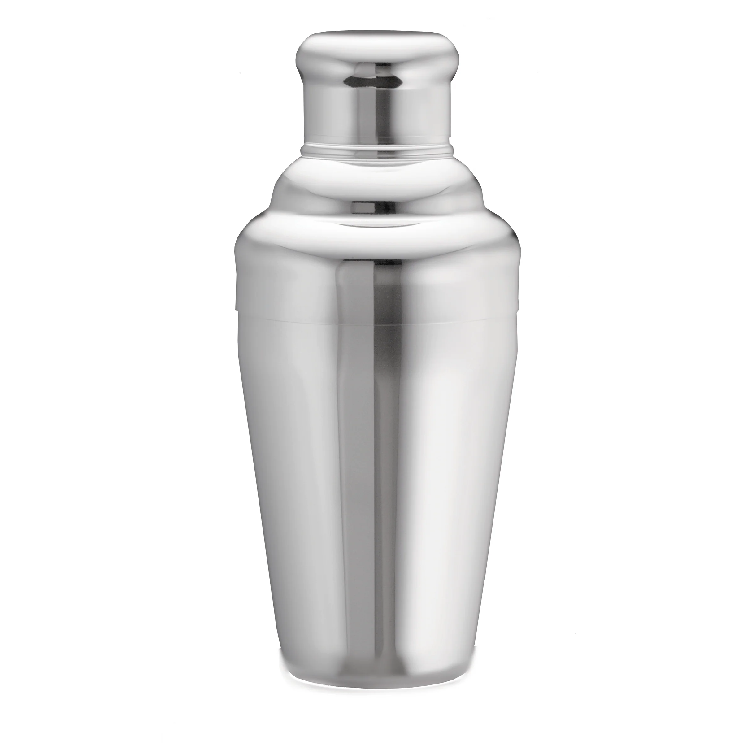 Tablecraft 1224 24 Oz. Cash and Carry Premium Bar Shaker Set Stainless Steel with Jigger and Strainer