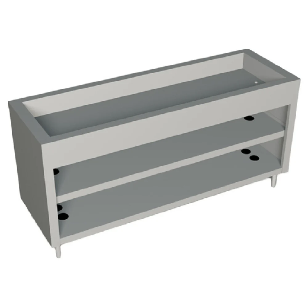 Duke 325-25PG_217120 74 Inch Ice Pan Unit with 20ga Stainless Steel Top Duke 325-25PG_217120 74 Inch Ice Pan Unit with 20ga Stainless Steel Top