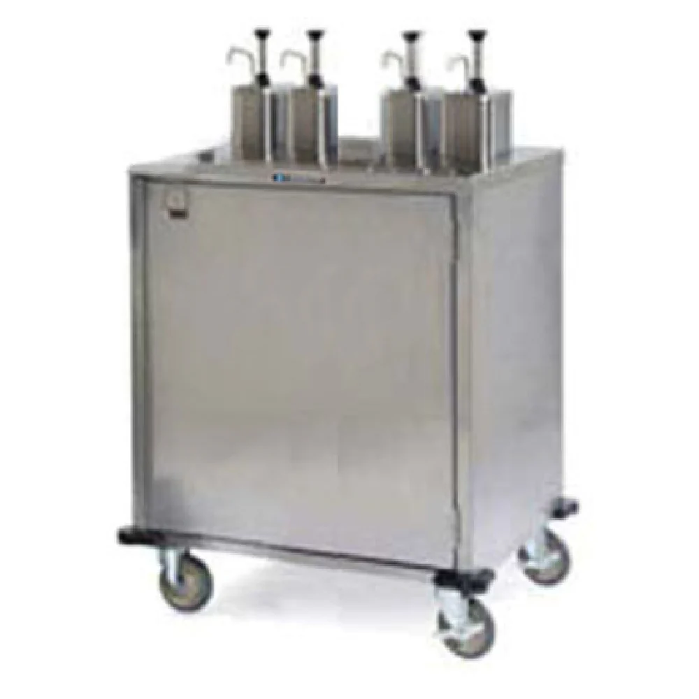Lakeside 70220 33 Inch Stainless Steel Condiment Cart with 4 Manual Pumps Lakeside 70220 33 Inch Stainless Steel Condiment Cart with 4 Manual Pumps