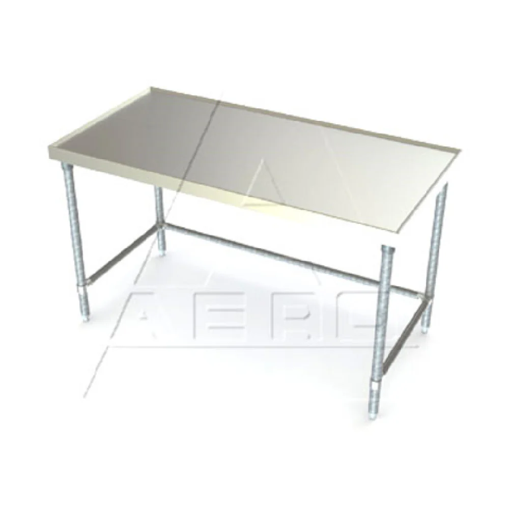 AERO Manufacturing 1TGX-4284 84 Inch Stainless Steel Work Table with Marine Edges