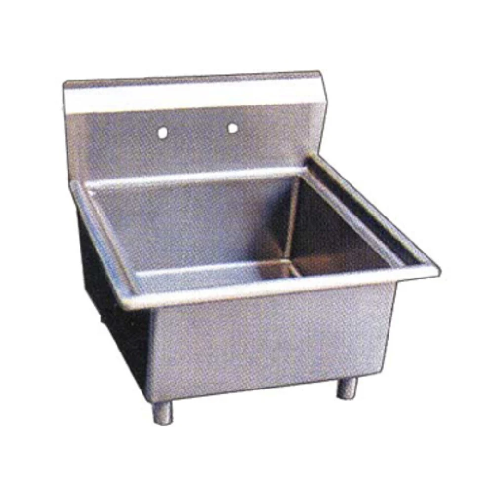Omcan 22118 24 Inch Pot Sink One Compartment 18 Gauge Stainless Steel with Corner Drains Omcan 22118 24 Inch Pot Sink One Compartment 18 Gauge Stainless Steel with Corner Drains